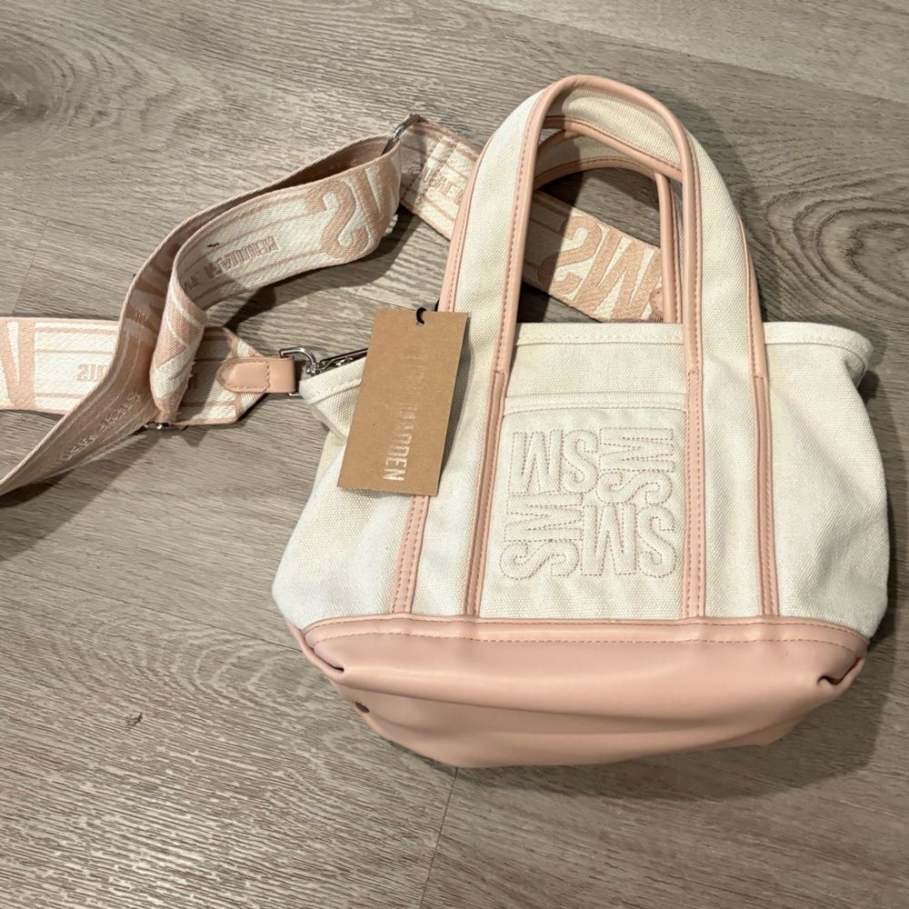 Steve Madden Cream and Pink Mini Bag